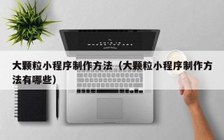 天门大颗粒小程序制作方法（大颗粒小程序制作方法有哪些）